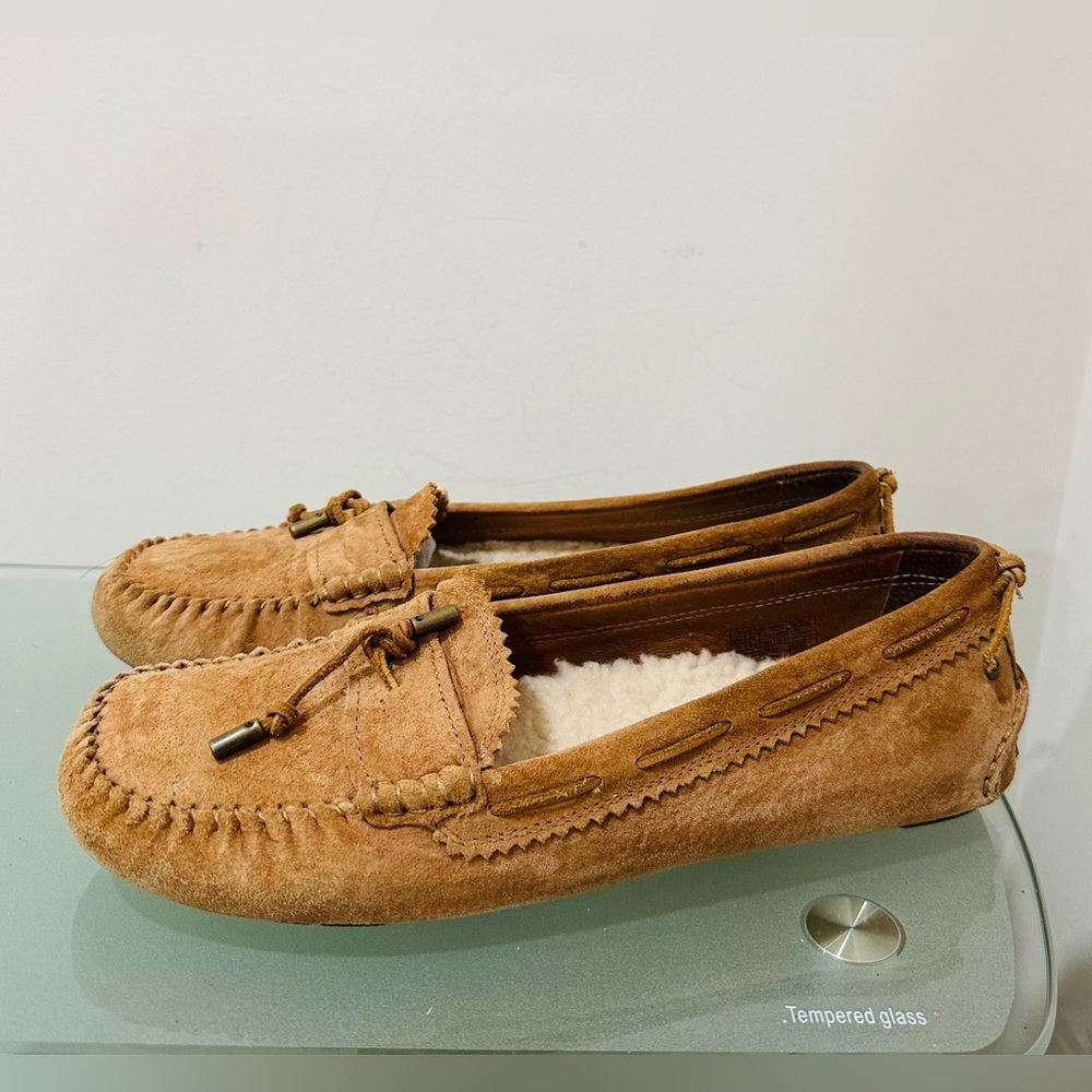 Tan Suede Moccasins